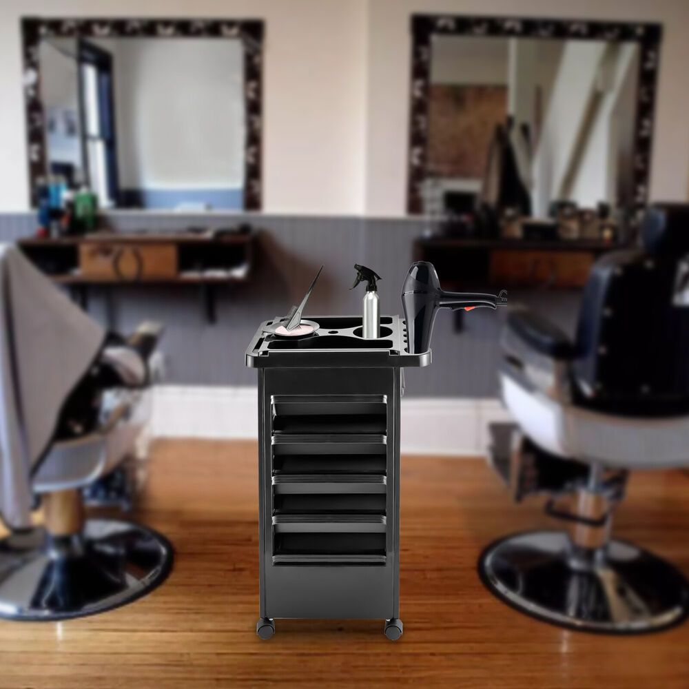 Oukaning Spa Trolley | Plastic Rolling Storage Tray Cart, No Electricity Or Battery Required
