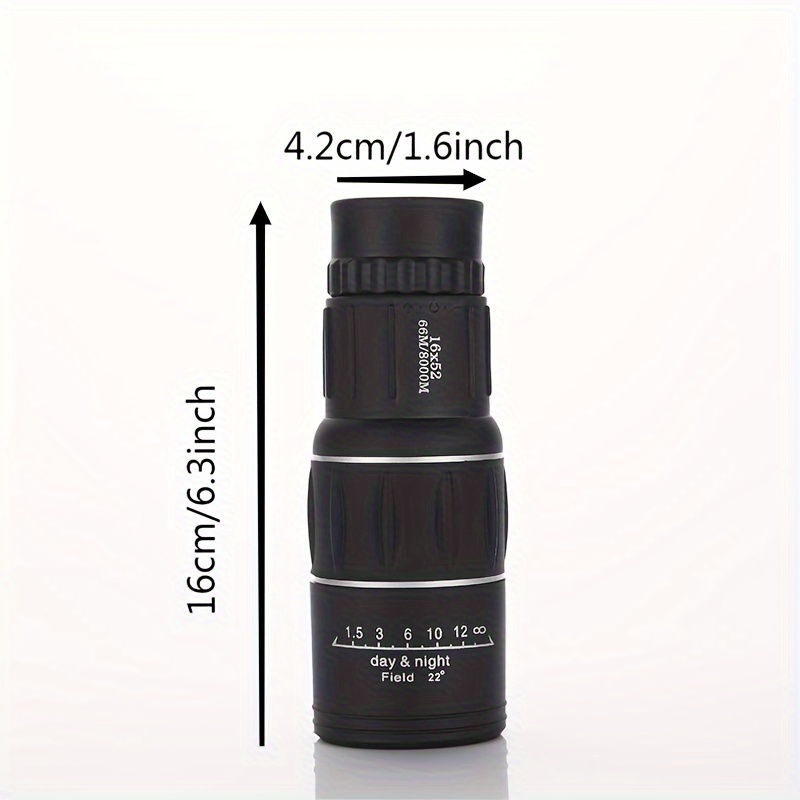 high definition monocular telescope 16x52 zoom durable plastic contemporary style ideal for home decor outdoor use perfect gift for mothers day new year easter details 0