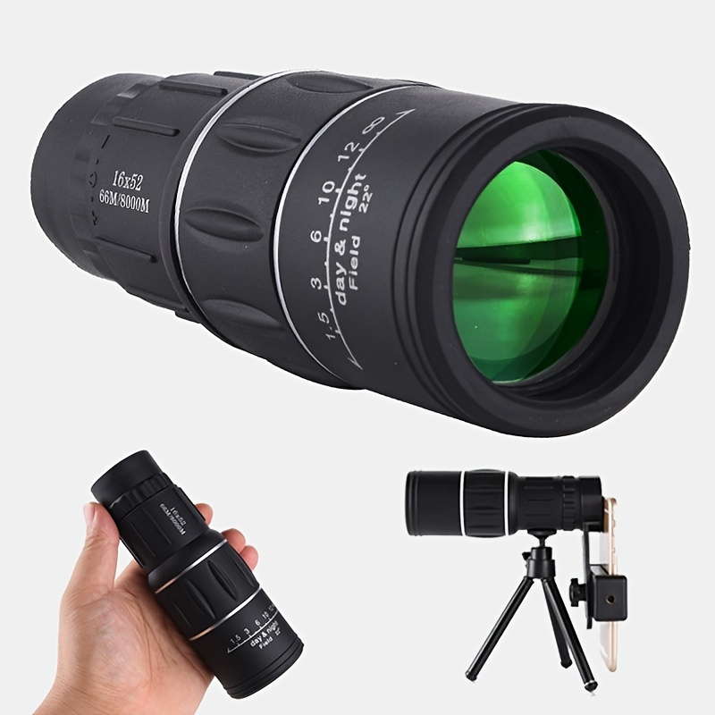 high definition monocular telescope 16x52 zoom durable plastic contemporary style ideal for home decor outdoor use perfect gift for mothers day new year easter details 1