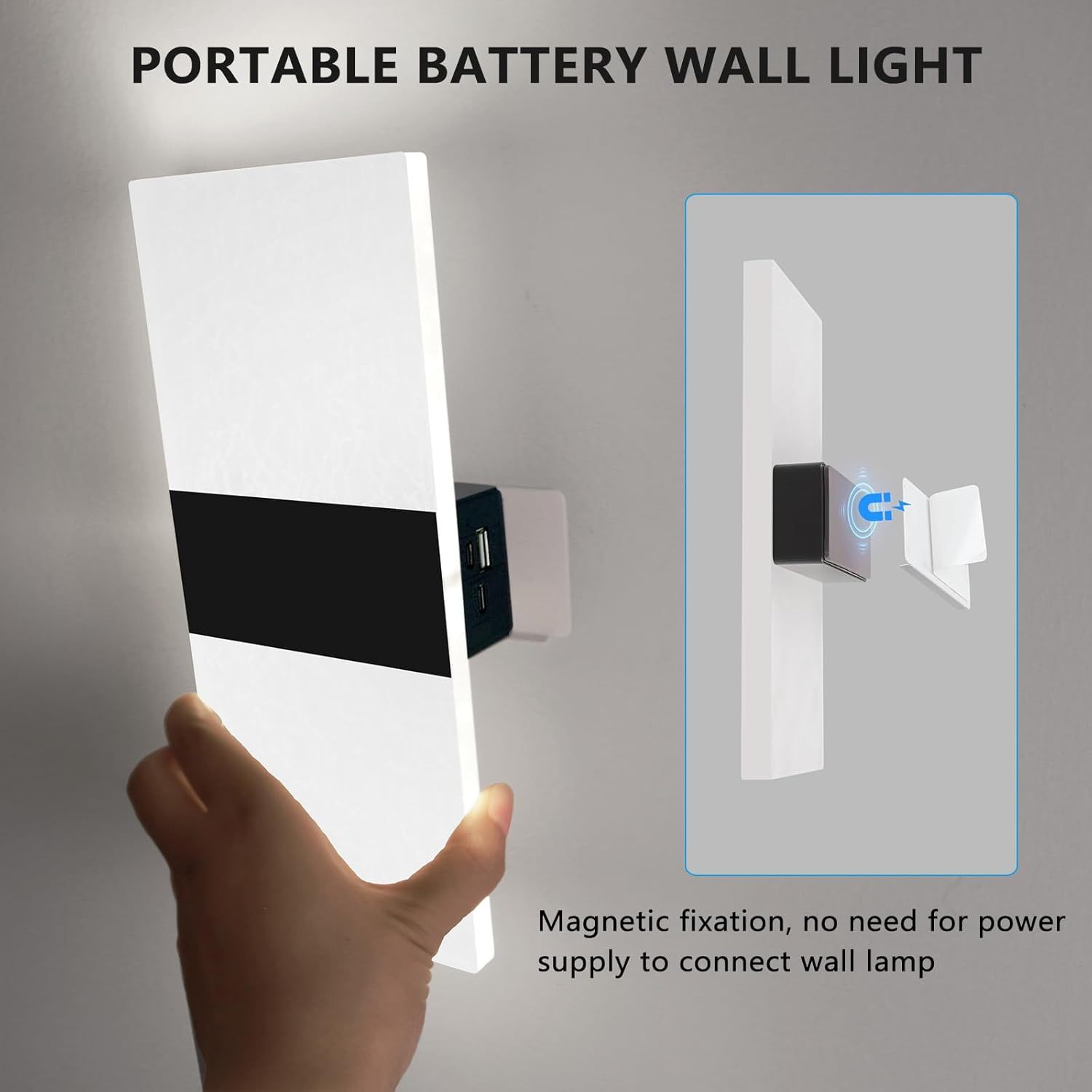 rechargeable wall lights set battery operated wall sconces Temu