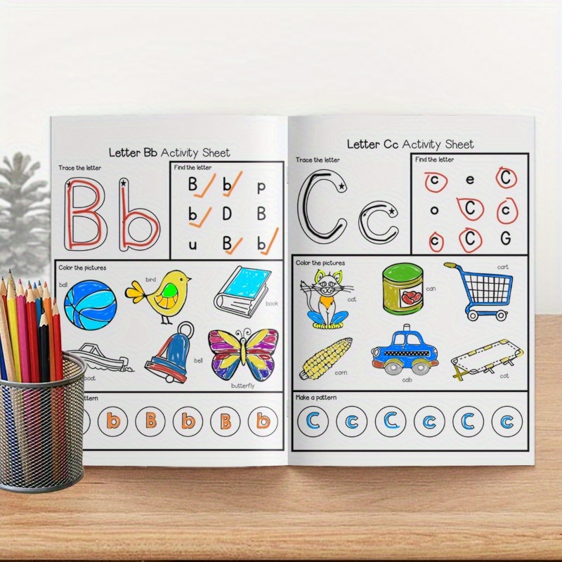 

Alphabet Activity Workbook For Kids Aged 5+, English Language, Published By Zhidian International - 1pc Educational Letter Tracing And Coloring Book, Release Date 2024-05-01