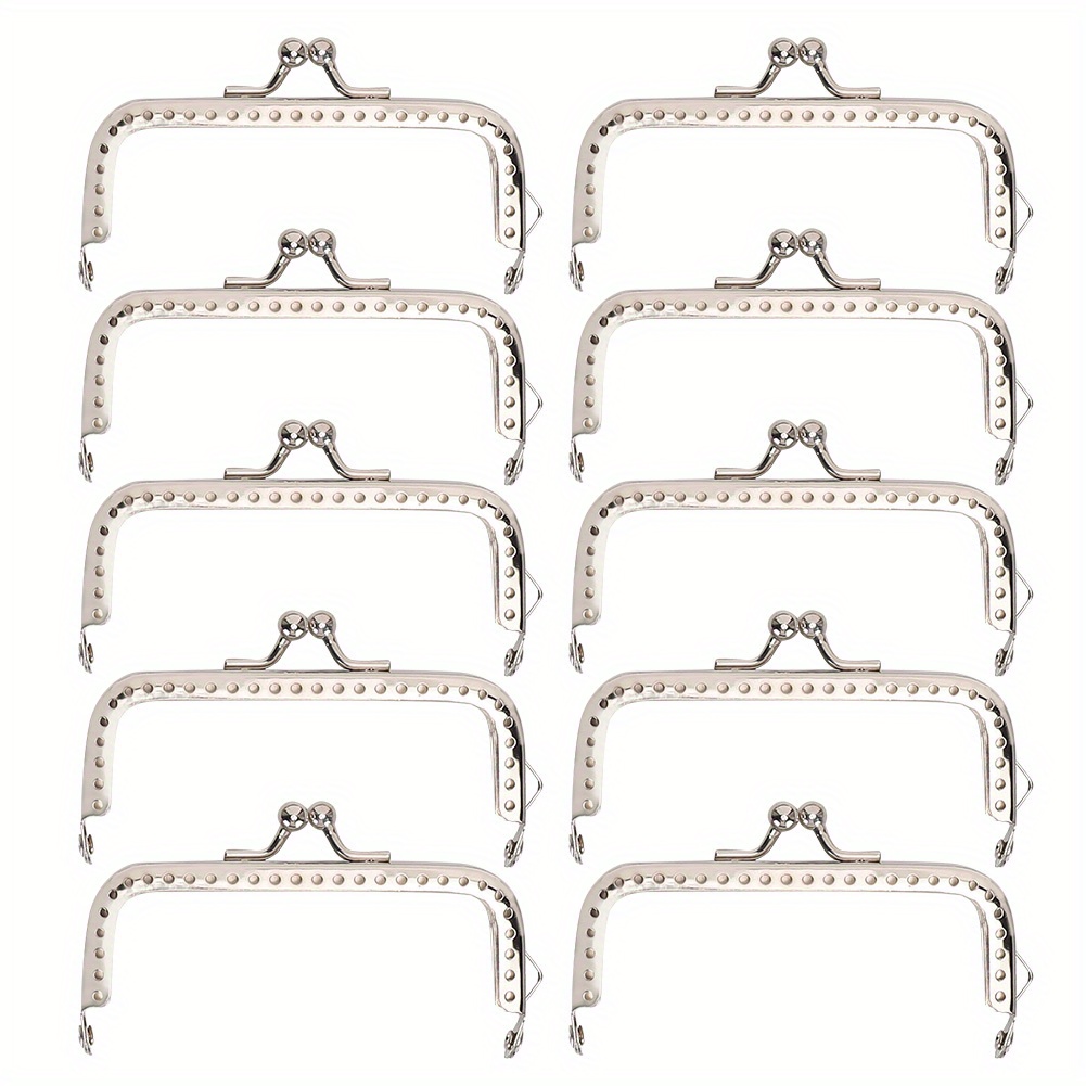 

10pcs Purse Bag Frame 8.5cm Rectangle Metal No For Diy Crochet Bag