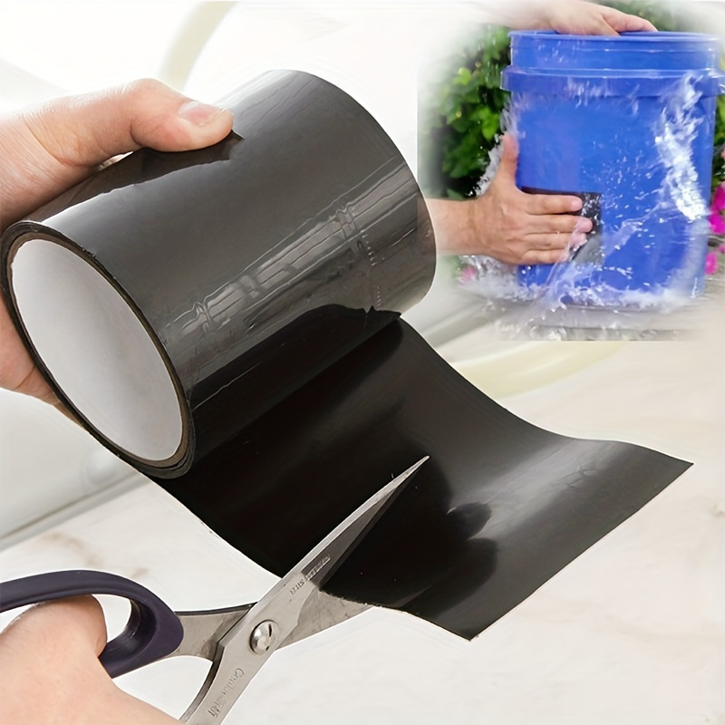 

1 Roll Pvc Waterproof Adhesive Tape, Super Glue Leak Repair Sealant For Garden Hose, Pipe , Auto & Hotel Insulation - Strip Form, Piping Surface Recommended