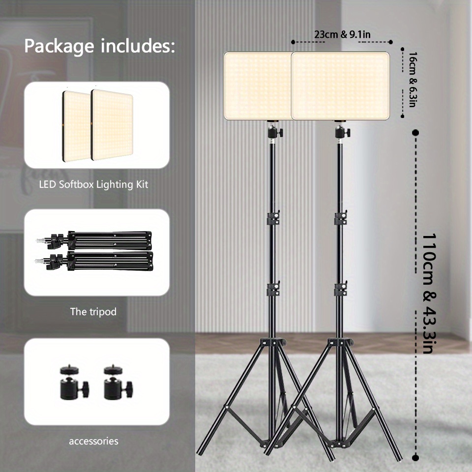 led video light tripod stand phone holder adjustable Temu Kuwait