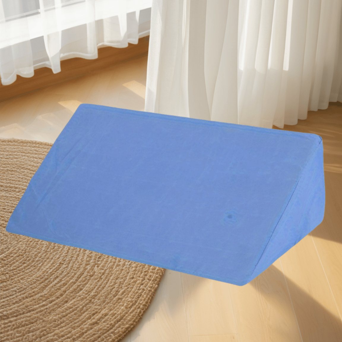 

1pc Soft Sponge Rubber Wedge Pillow - Whole Body Support For Side Sleepers, Pregnant Women, Bedridden Patients - Multi-purpose Recovery & Bed Sore - Triangle Positioner Pad