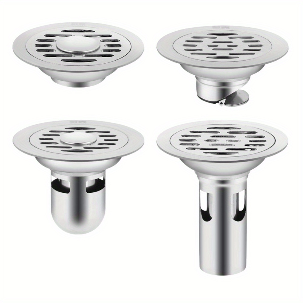 

Square Sink Strainer With Grid Cover Shower Floor Drain Stainless Steel Drain Filter Anti-odor Bathroom Washing Machine Accessories