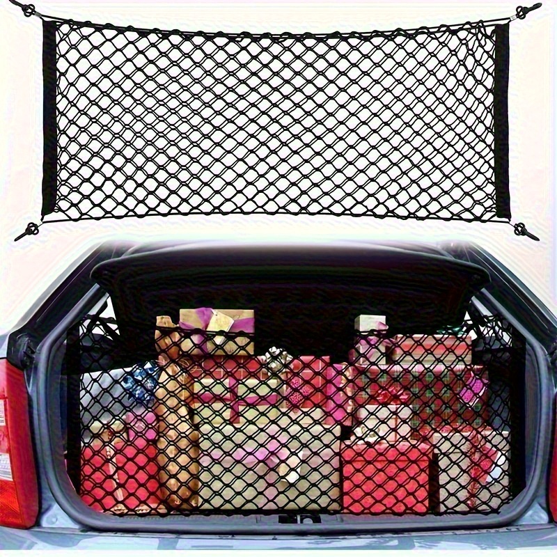 

Adjustable Polyester With Hooks – Stretchable Trunk Storage Organizer For Suvs, Cars, Trucks – Elastic Envelope Style Luggage Holder (single Pack, 35.4x15.8 Inches)