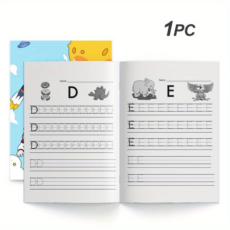 

1pc Your Child's Writing Skills With Our Four-lined Grid Alphabet Coloring Book Series