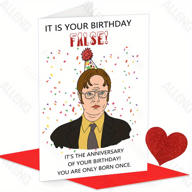 

For Men - Schrute , " False" Greeting , For And , By Alleng