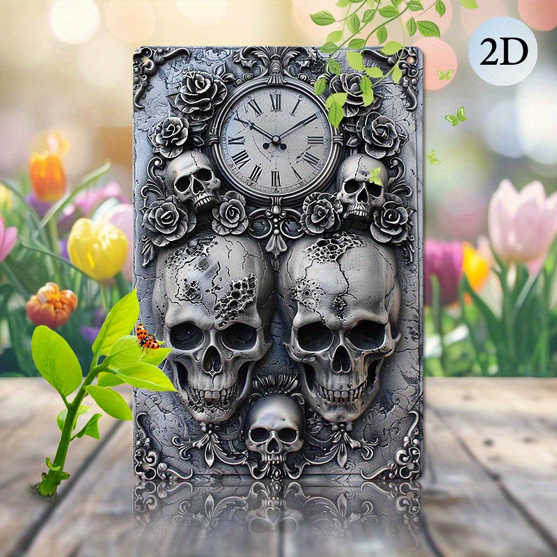 

Art Aluminum Wall Decor - Vintage Style Metal Sign With Clock Design For Kitchen & Home, Pre-drilled For Easy Hanging, Durable Hd Color Print - 1pc, 8x12 Inch (20x30 Cm)