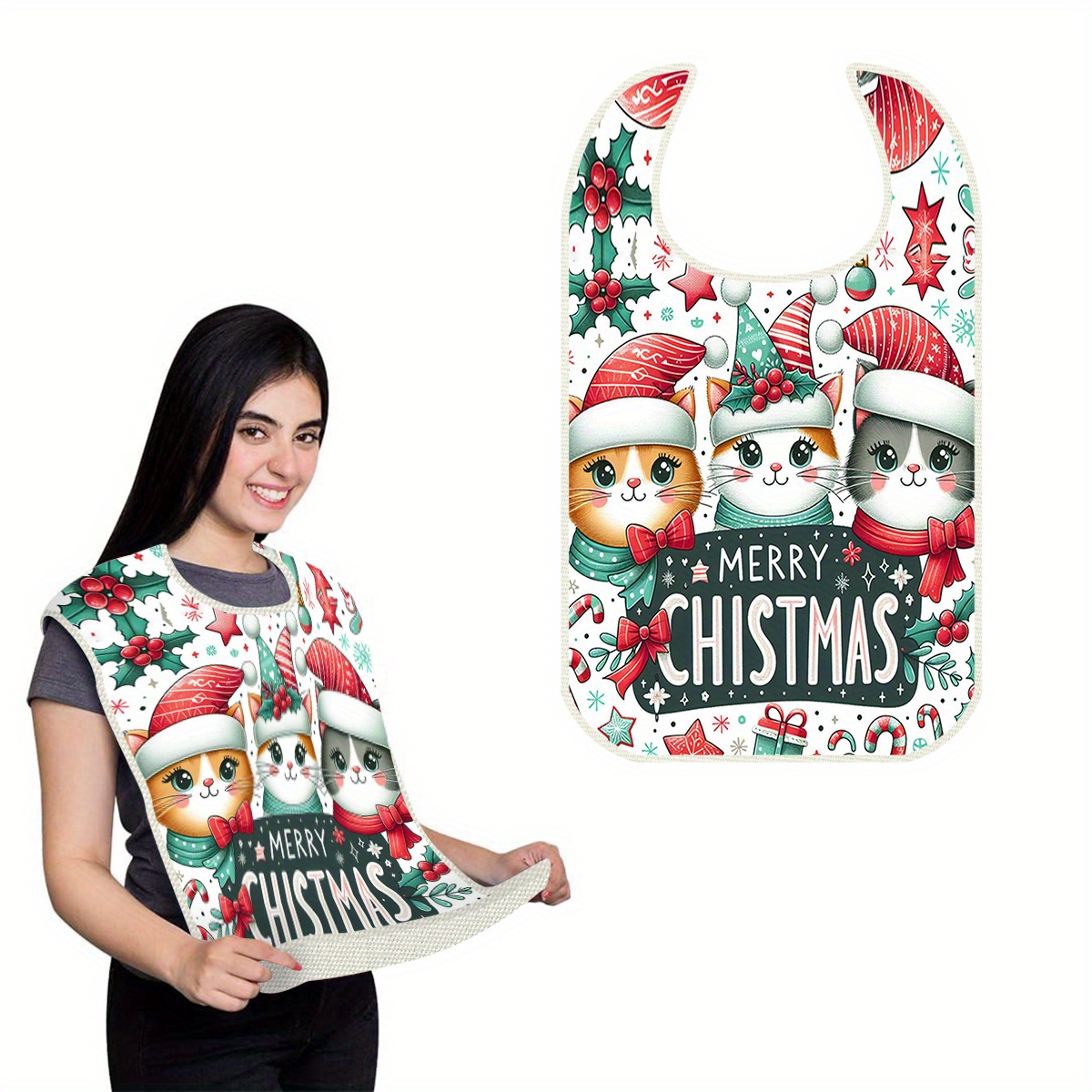 1pc 2pcs christmas elements bibs drool cloth personalized Temu