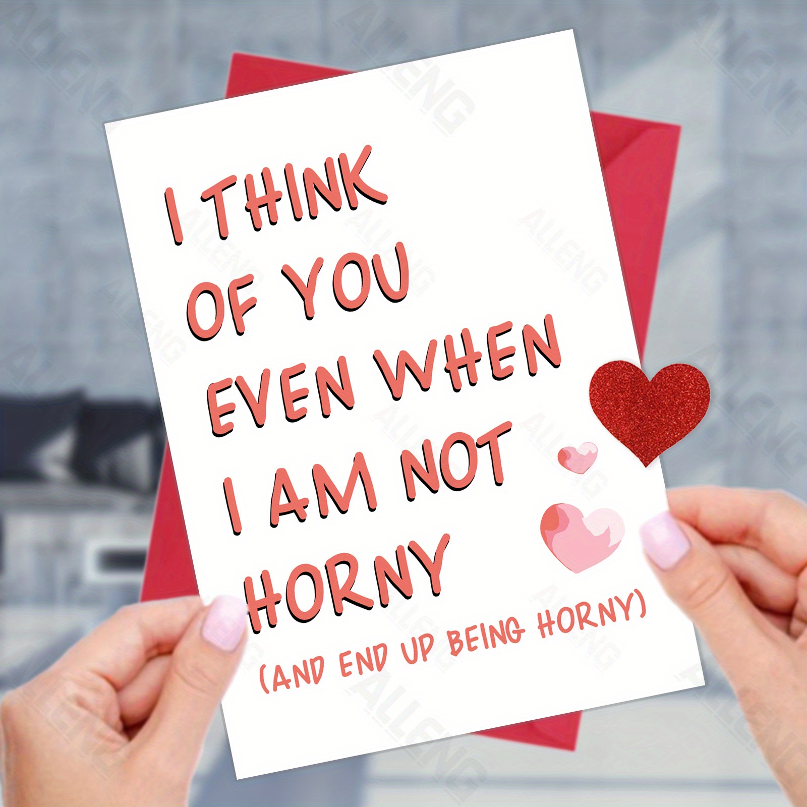 

Alleng Cheeky Love Card For Her - Naughty Anniversary, Valentine's Day Greeting Card For Wife, Girlfriend | Romantic Expression Of Emotion - "i Even When I Am Not Horny