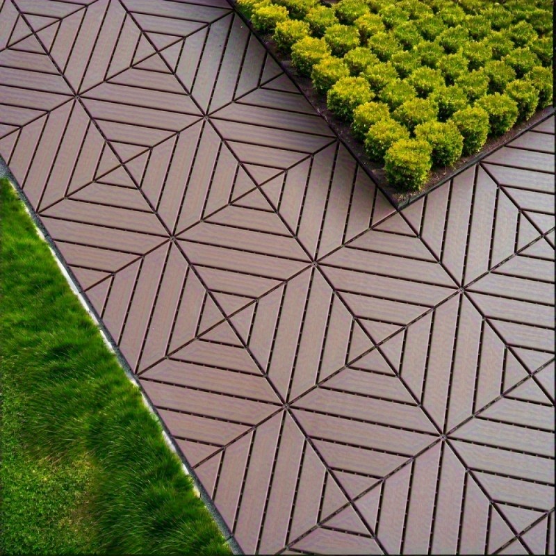 

44 Pack Plastic Interlocking Deck Tiles (brown)