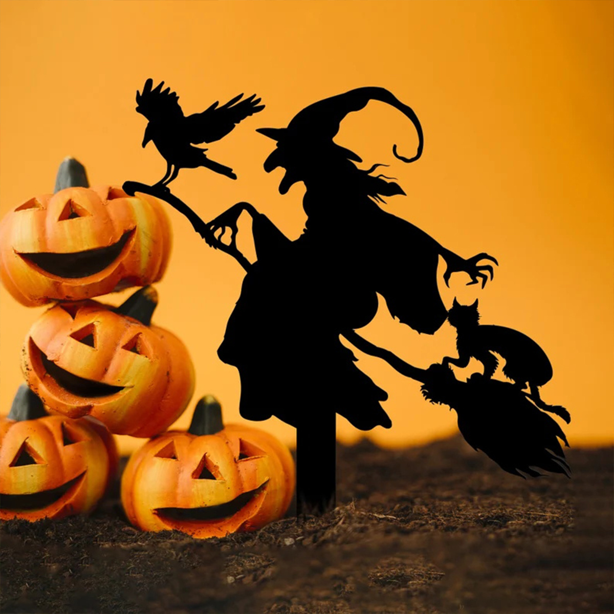 2d flat halloween 1pc witch broomstick metal - Temu