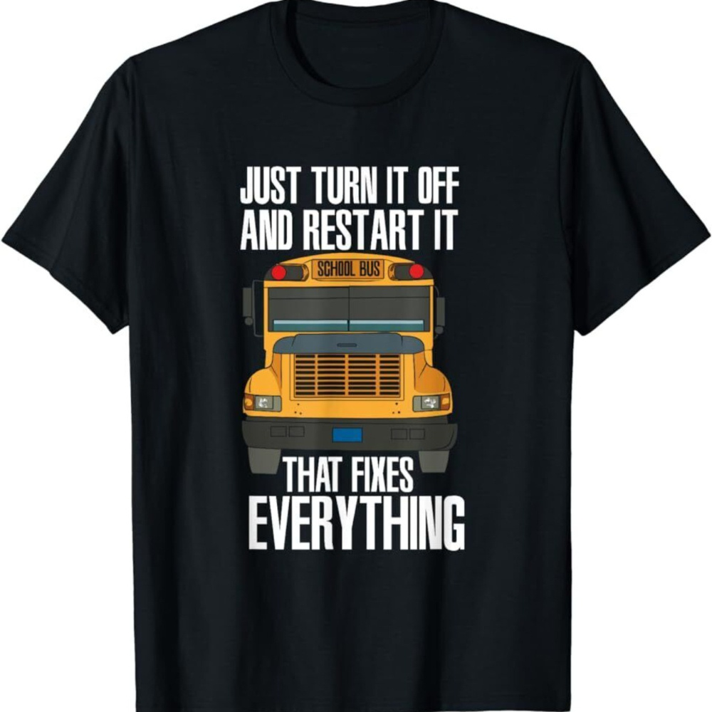 

School Bus Tech Supportpure Cotton Breathable Men's T-shirt, Soft And Skin-friendly, Adds To Your Leisure Time