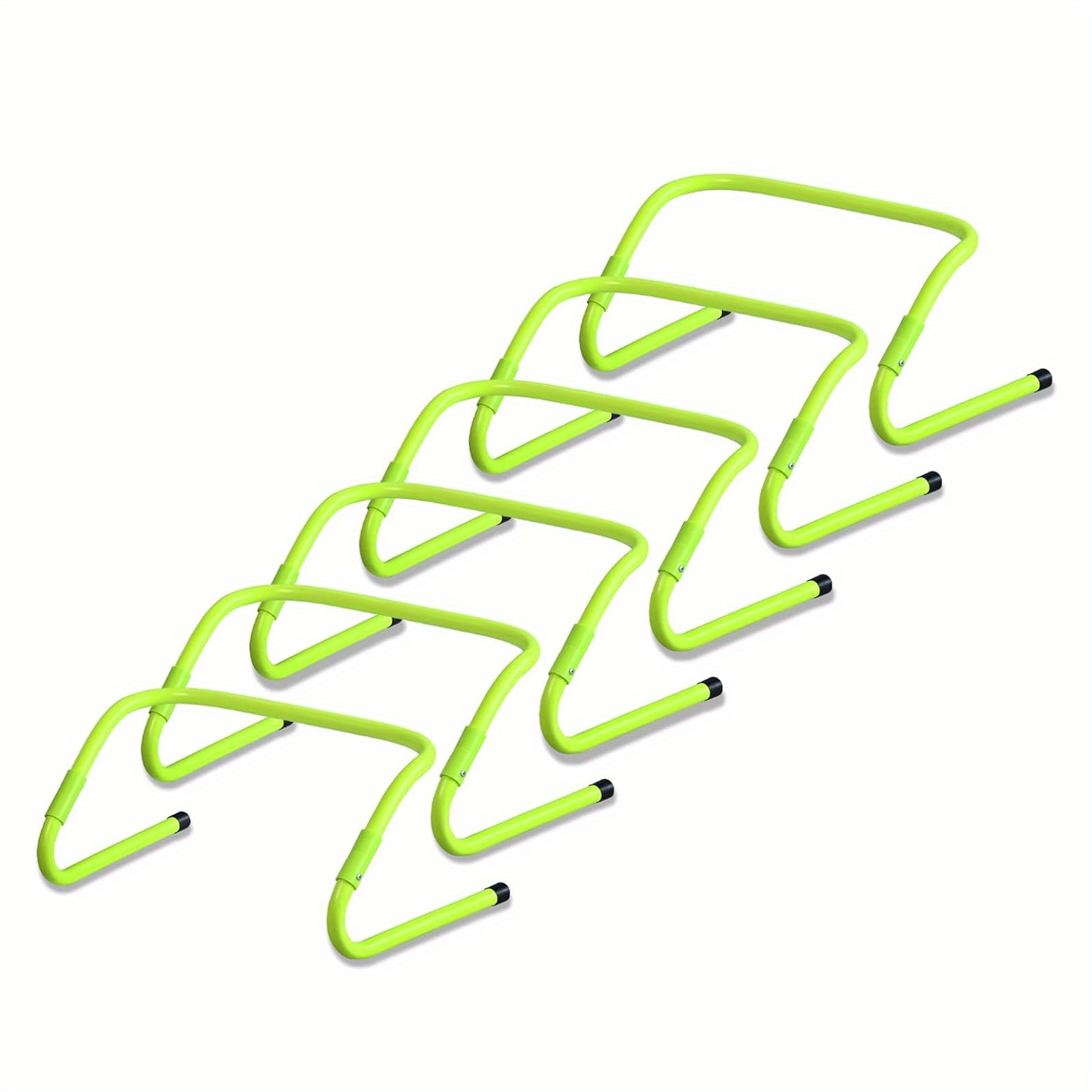 Image of 6pcs Coordination Hurdles Green Football Hurdles Height Adjustable Training Hurdles Hurdles Football Speed Agility Training