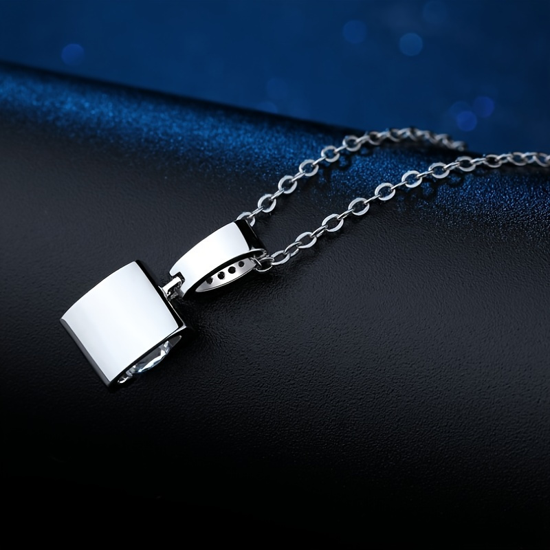 Women's 1 Carat Bull Head Pendant Necklace, 925 Silver
