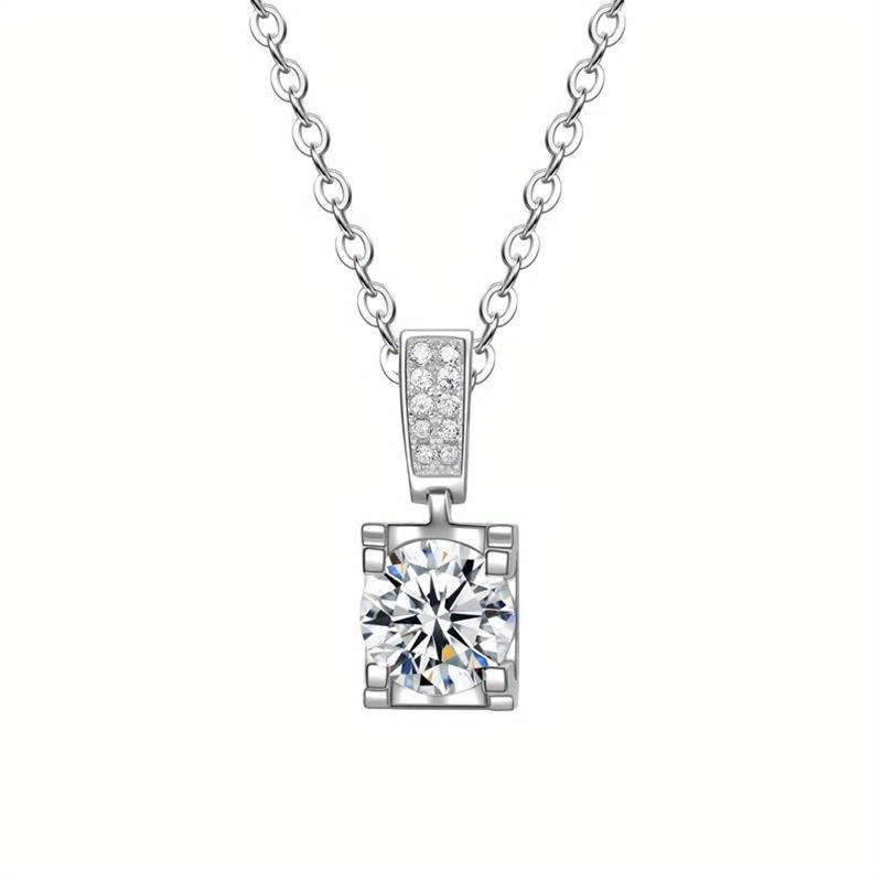 Women's 1 Carat Bull Head Pendant Necklace, 925 Silver