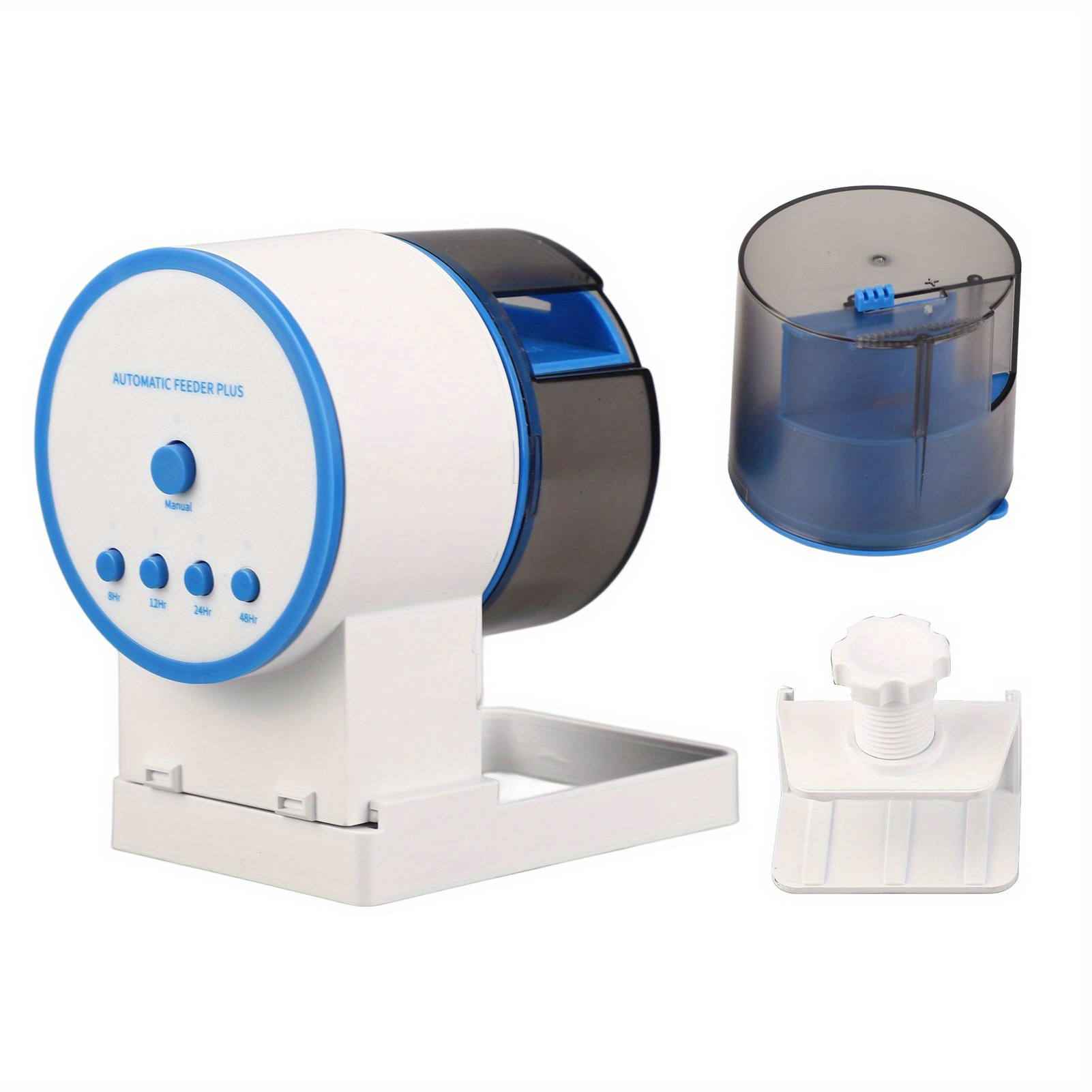 TEMU Automatic Fish Food Dispenser Battery Powered Timing Intellect Fish Feeder For Fish S Aquariums