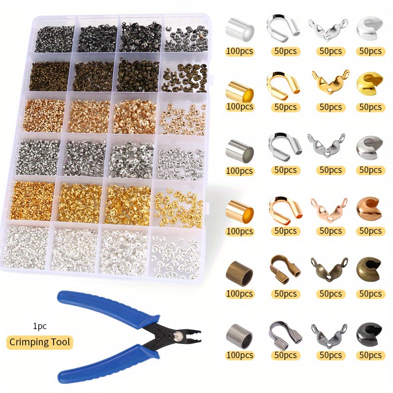 TEMU Set Of 1500 Metal Positioning Beads In 6 Colors With 24 Grids For Making Jewelry Like Necklaces And Bracelets
