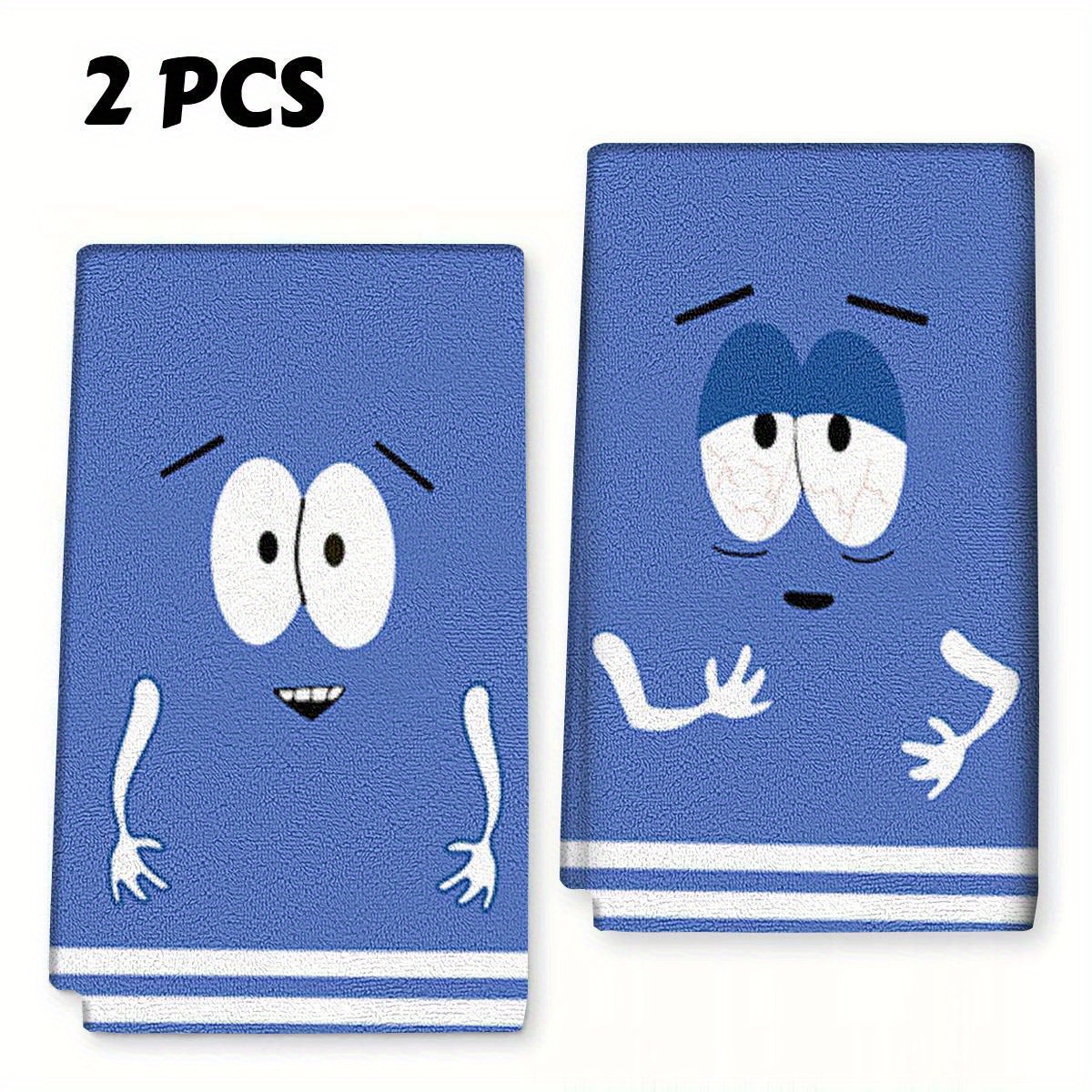 TEMU 2pcs Gag Face Funny Microfiber Kitchen Towel Set , Quick Drying Cloth, Tea Rag, For Kitchen Use Dining Table, Home Bathroom , Christmas Kitchen