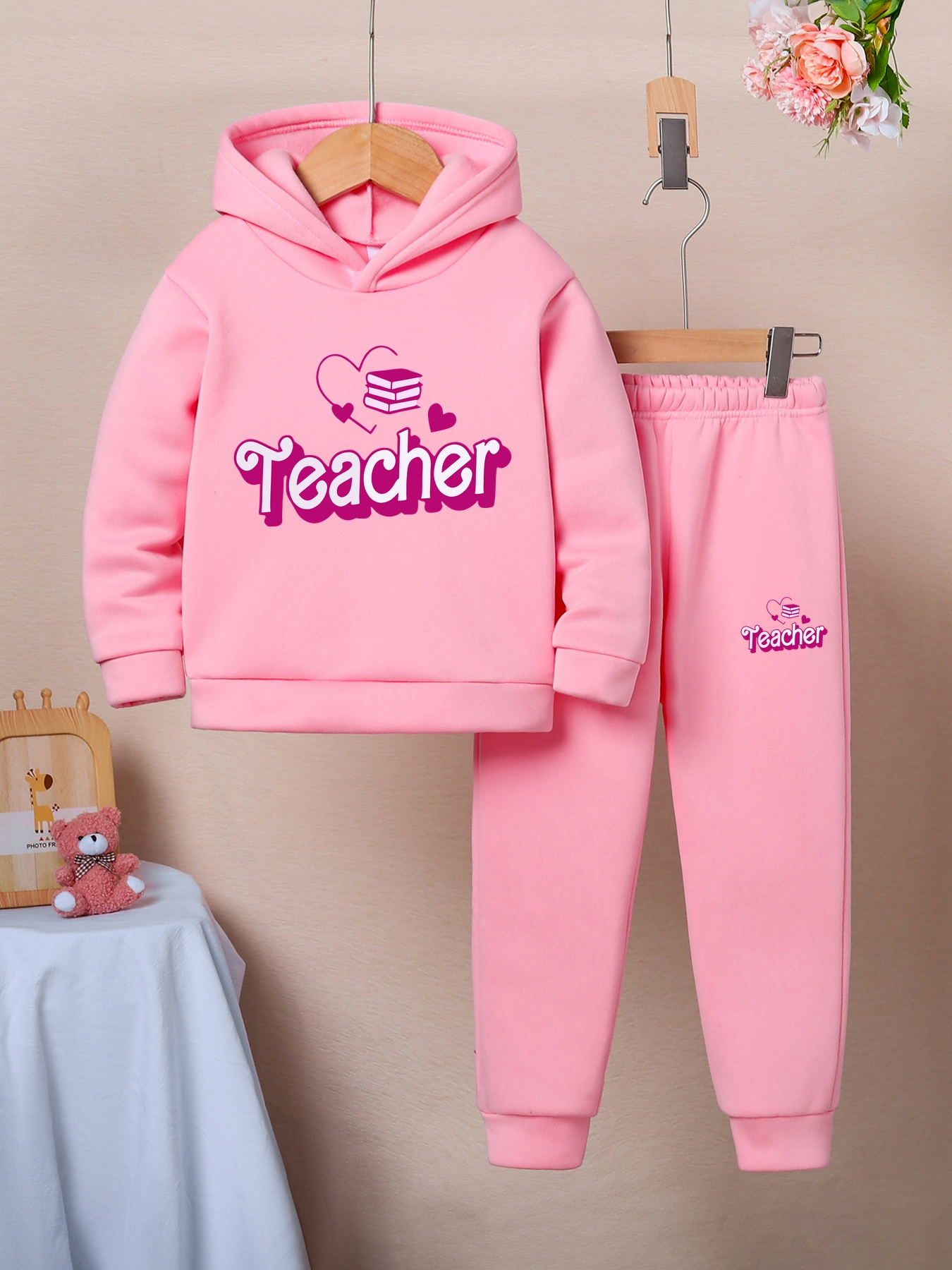 Meisjes trainingspakset, 2-delige joggingoutfit, sweatshirt met