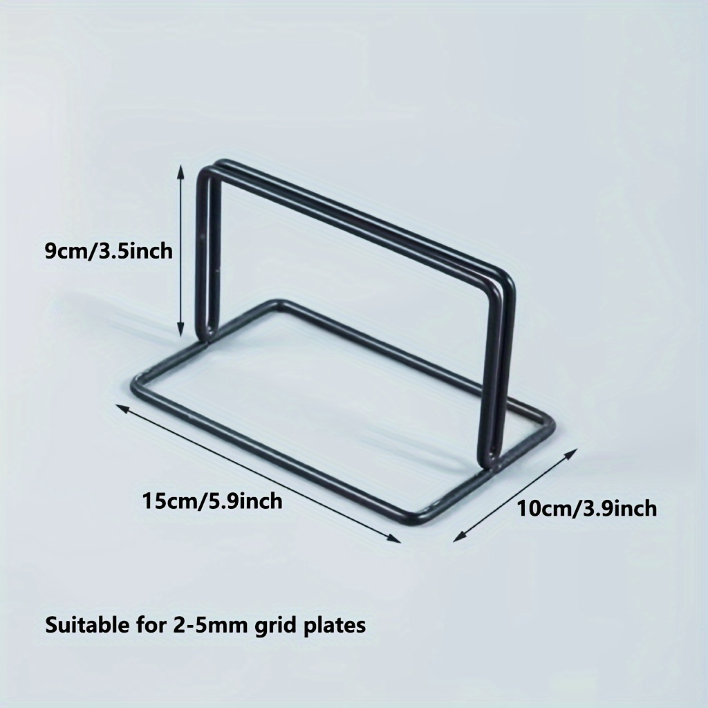 TEMU Modern Metal Display Stand For Grid Panel - 1 Piece, Artwork And Photo Holder, Jewelry Exhibition Rack, No Electricity Needed