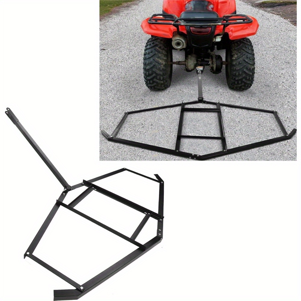 

Heavy Duty Steel Lawn Leveling Rake, 74 Inch Drag Tractor Harrow For Atv Utv Trailer Mower, Easy