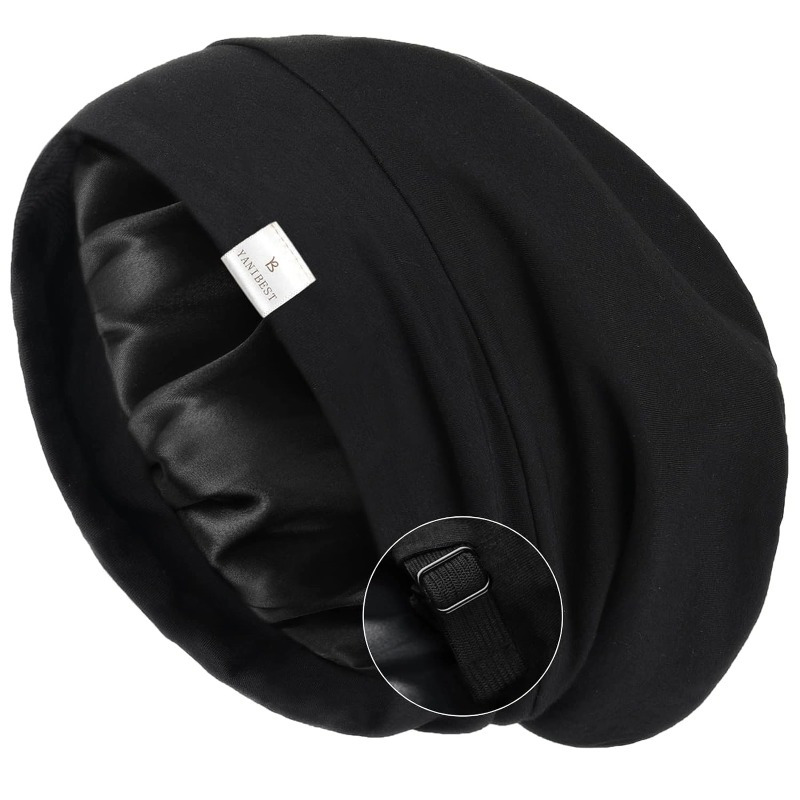 

Slouchy Beanie Hat Satin Lined Sleep Cap Satin Bonnet Chemo Headwear Caps For Women And Men