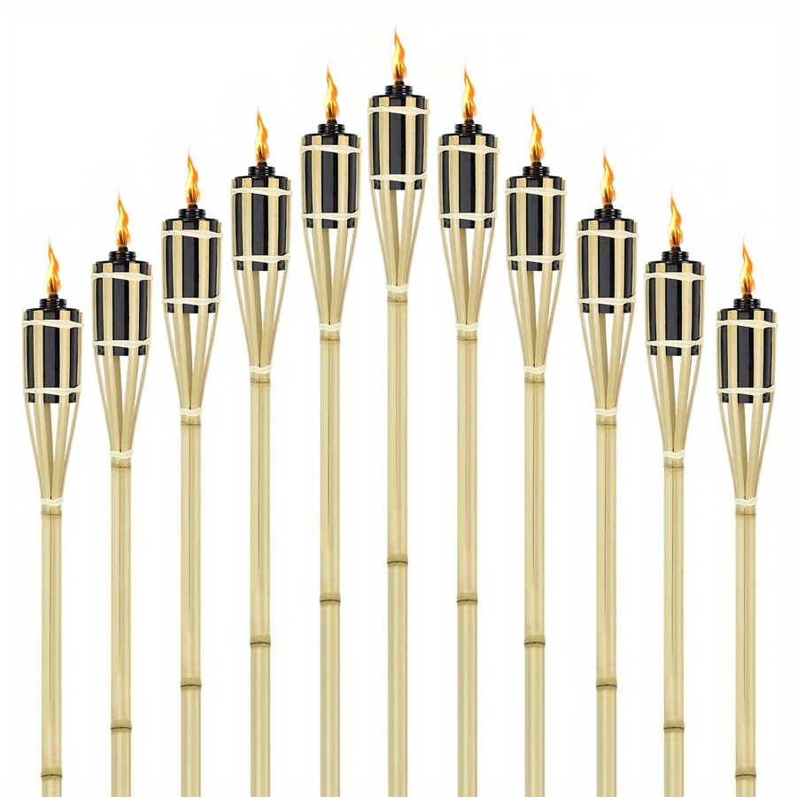 Garden Torches Set Torch Oil Wick 90 Cm Garden Party Torches Fire Flames
