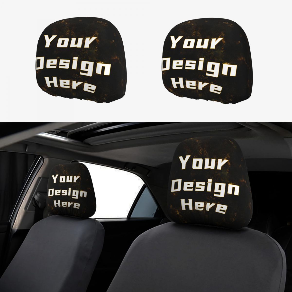 

Car Headrest Cover Add Photo Text Car Headrest Protector Customize Soft Breathable Car Headrest Most Cars, Sedan, Van, Vehicles