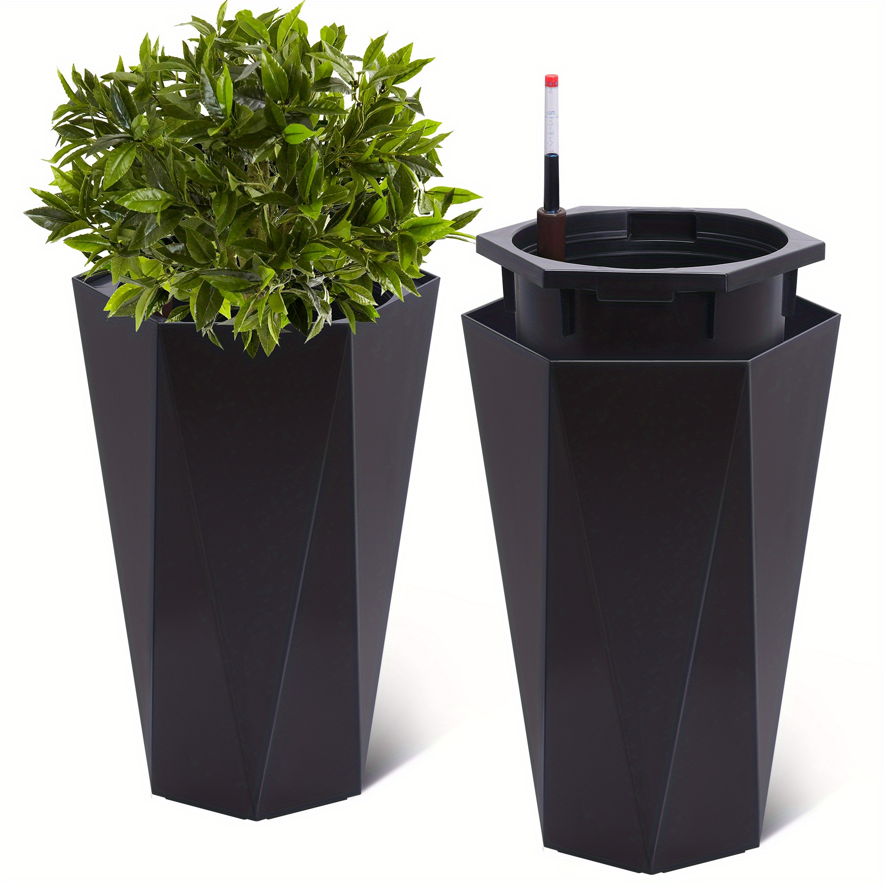 

22.4 Inch Tall Planters Set Of 2 Large Flower Pot Outdoor And Indoor