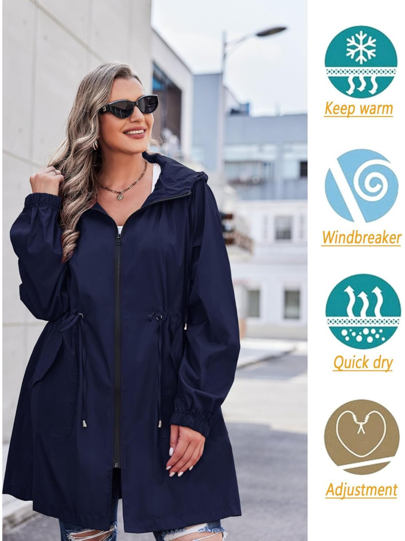 impermeable con capucha mujer