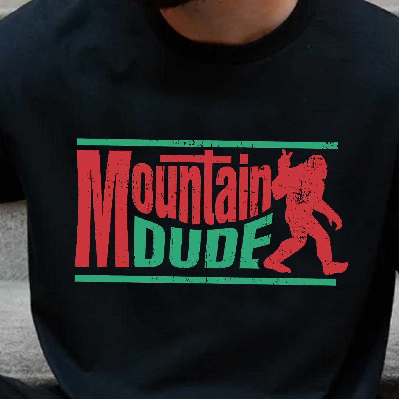 

Mountain Dude Bigfoot2 Cotton Printed T-shirt For Men