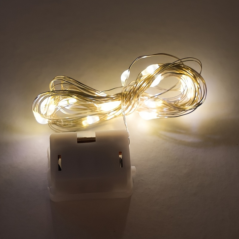 5/10pcs LED Fairy Lights - Battery Operated, Silvery Wire String Lights for DIY Weddings, Parties, Bedrooms & More - 20 LED Firefly Starry Sky Moon Lights for Festive Decor