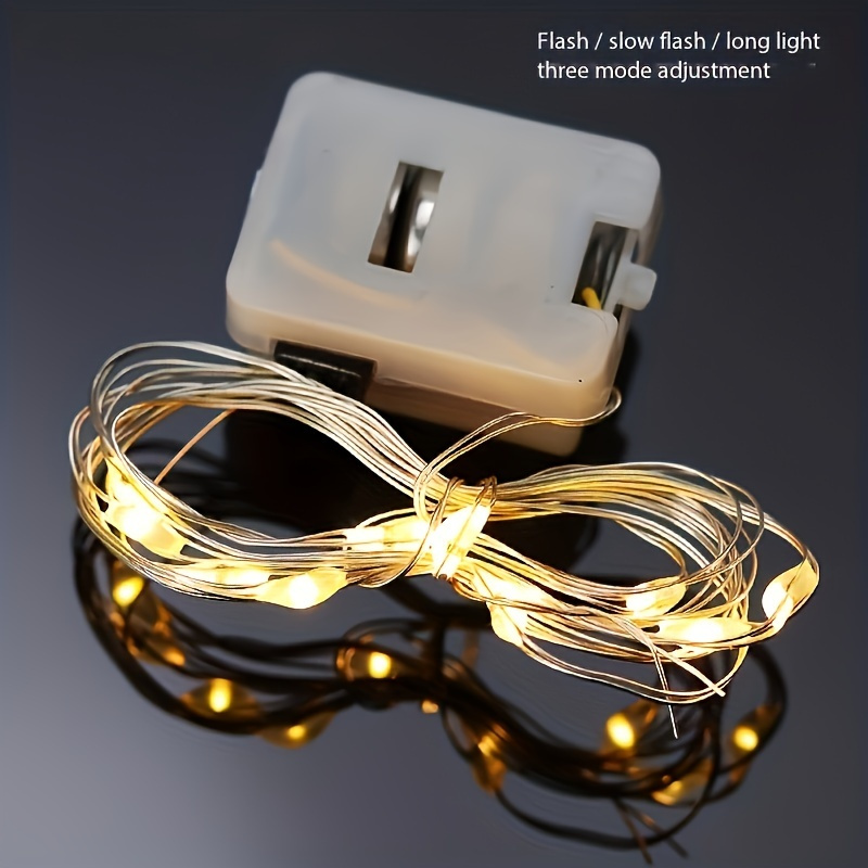 5/10pcs LED Fairy Lights - Battery Operated, Silvery Wire String Lights for DIY Weddings, Parties, Bedrooms & More - 20 LED Firefly Starry Sky Moon Lights for Festive Decor