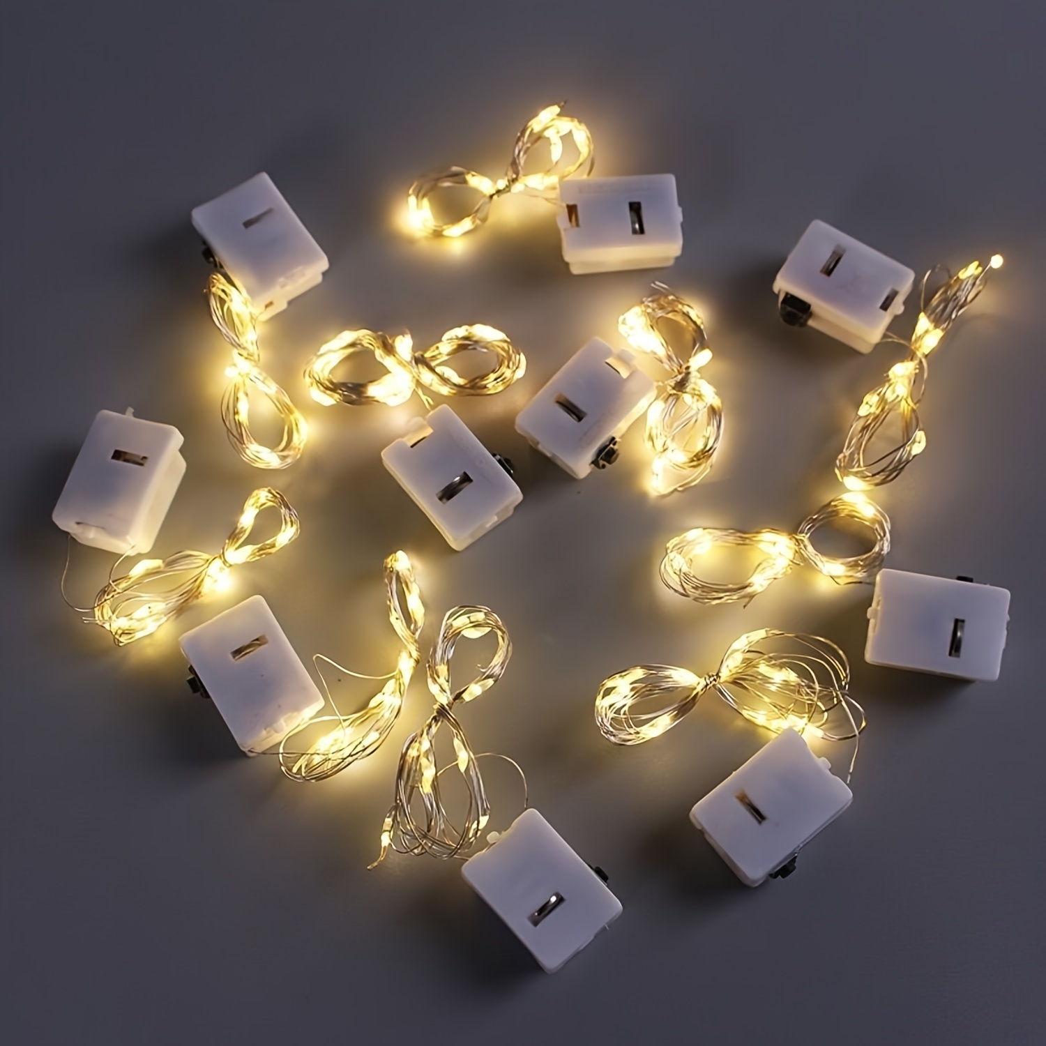 5/10pcs LED Fairy Lights - Battery Operated, Silvery Wire String Lights for DIY Weddings, Parties, Bedrooms & More - 20 LED Firefly Starry Sky Moon Lights for Festive Decor