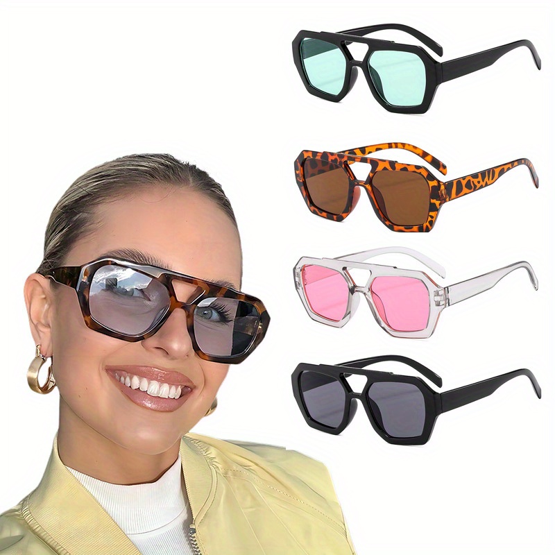 3 pieces Sunglasses Large Frame Retro Square glasses 3 piece oversized square fashion glasses men women retro  main image 2
