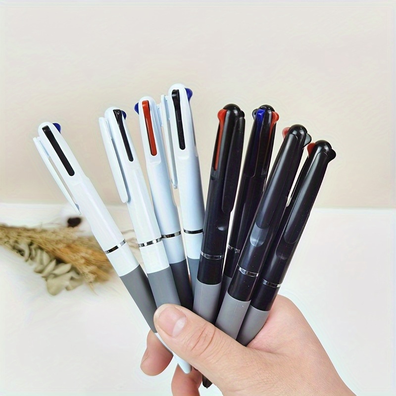 

6pcs - 3- Ballpoint Pen 6pcs, And Each 3pcs, Learning , 0.7mm Bullet Tip, Red, ,