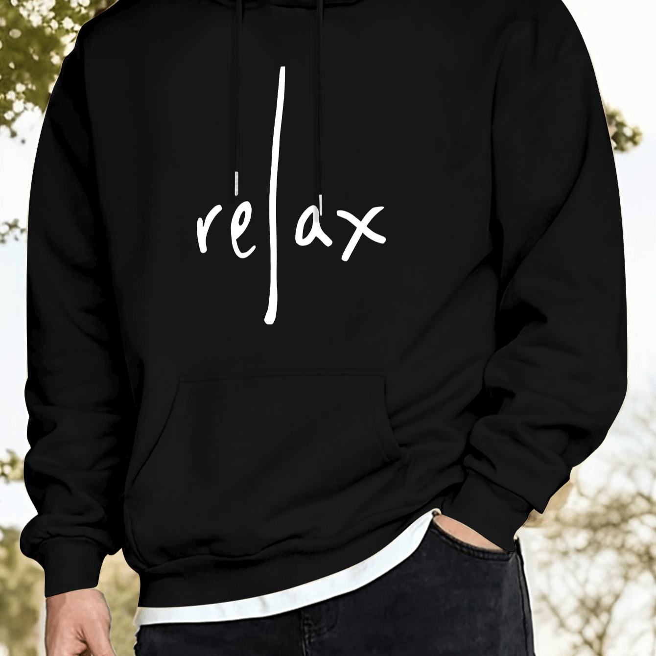 

Sweat à capuche tendance pour homme RELAX Print, sweat-shirt à capuche tendance pour homme, pour et l'hiver