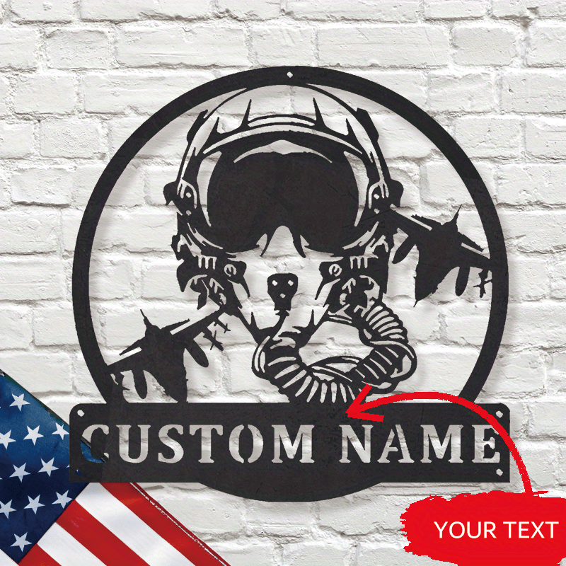 

1pc, Metal Sign Art, Personalized Air Force Metal Signs, Military Plane Metal Wall Decor, Wall Hanging Decoration