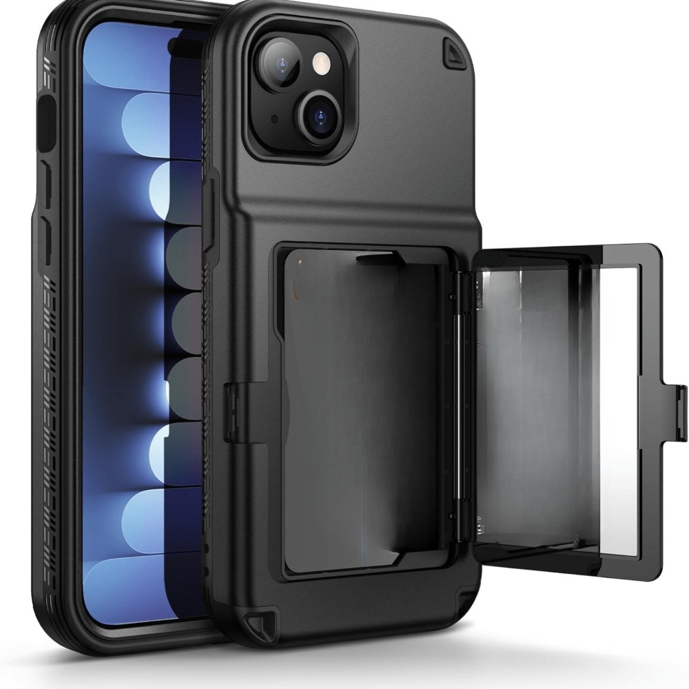 cell phone best iphone 11 pro case with card holder phone case for iphone 11, case with card holder heavy duty protective dual  layer shockproof hidden card slot wallet case for iphone 11/11 pro/11 pro  max cell phones accessories Temu