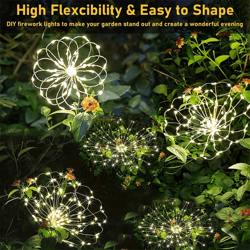 Solar Garden Firework Lights with Smart Light Sensor