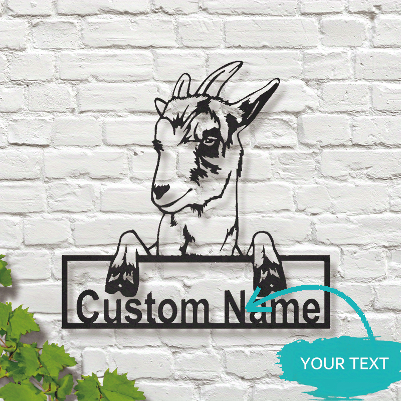 

Personalized Metal Goat Sign: Contemporary Wall Art For Your Home