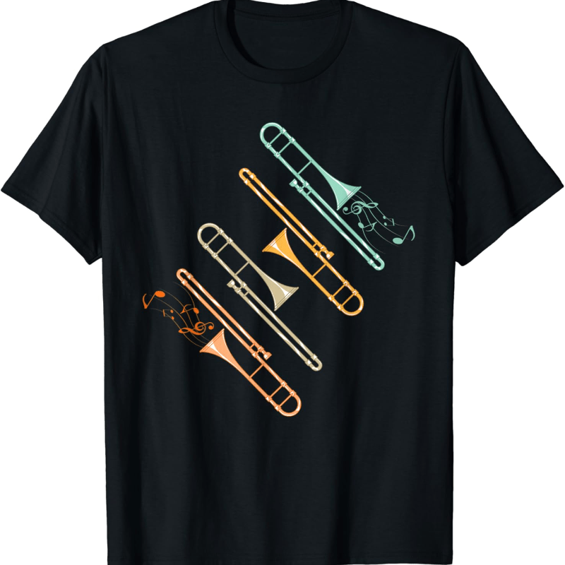 

Musician Gift Jazz Musical Instrument Trombone T-shirt