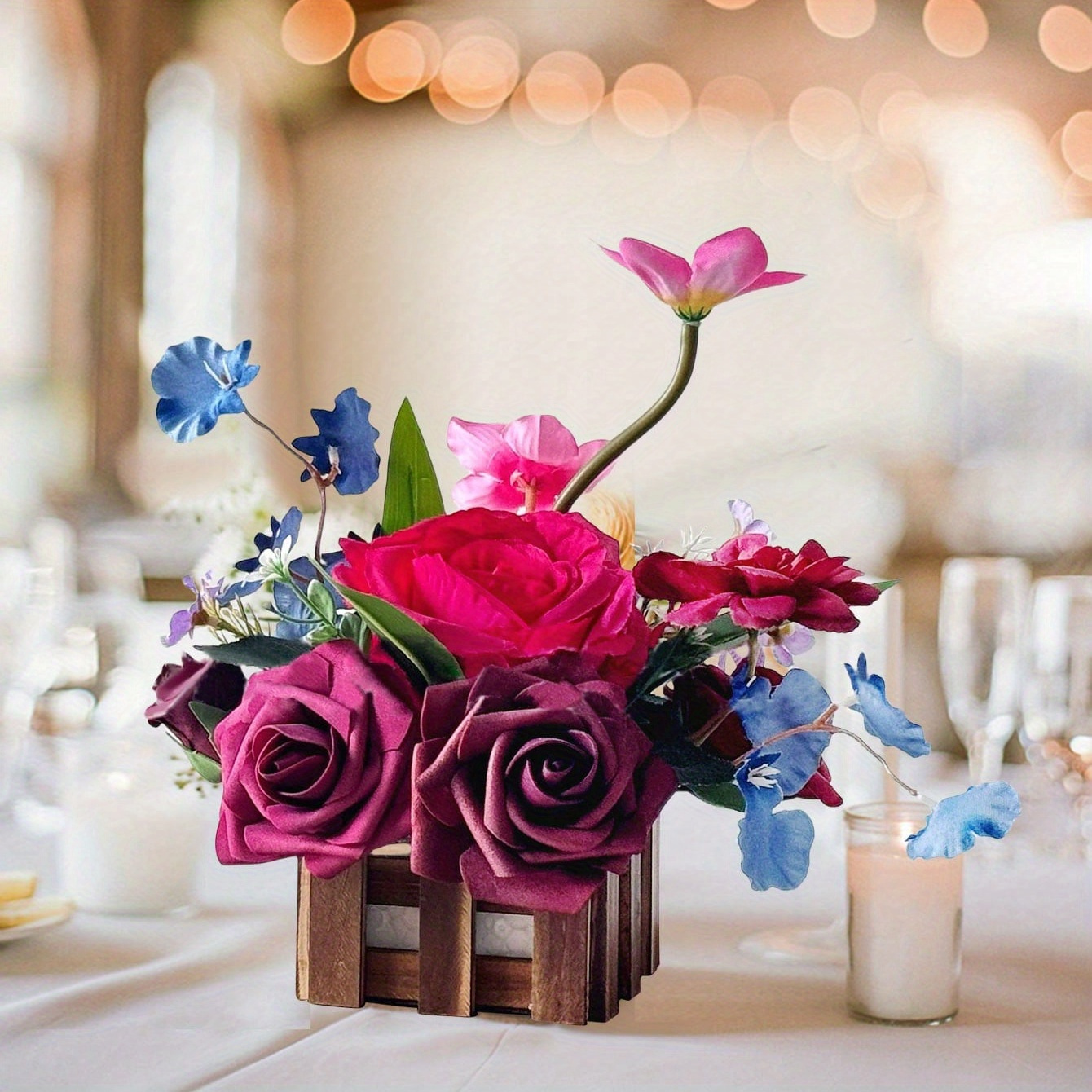 Blanc) 10 Bouquets De Fleurs Artificielles Décoratives De Gypsophile