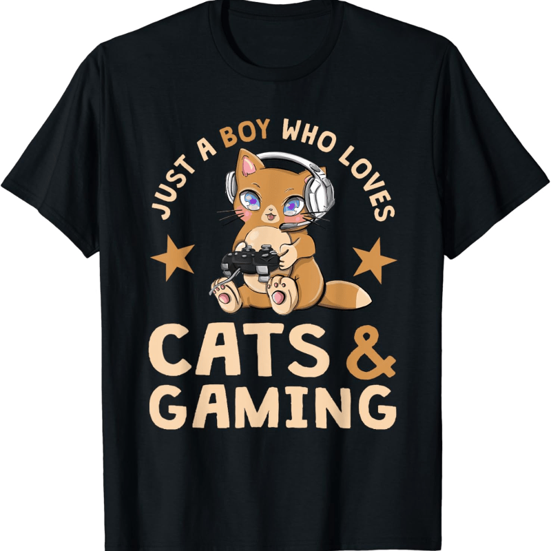 

Just A Boy Who Loves Cats And Gaming Cute Gamer