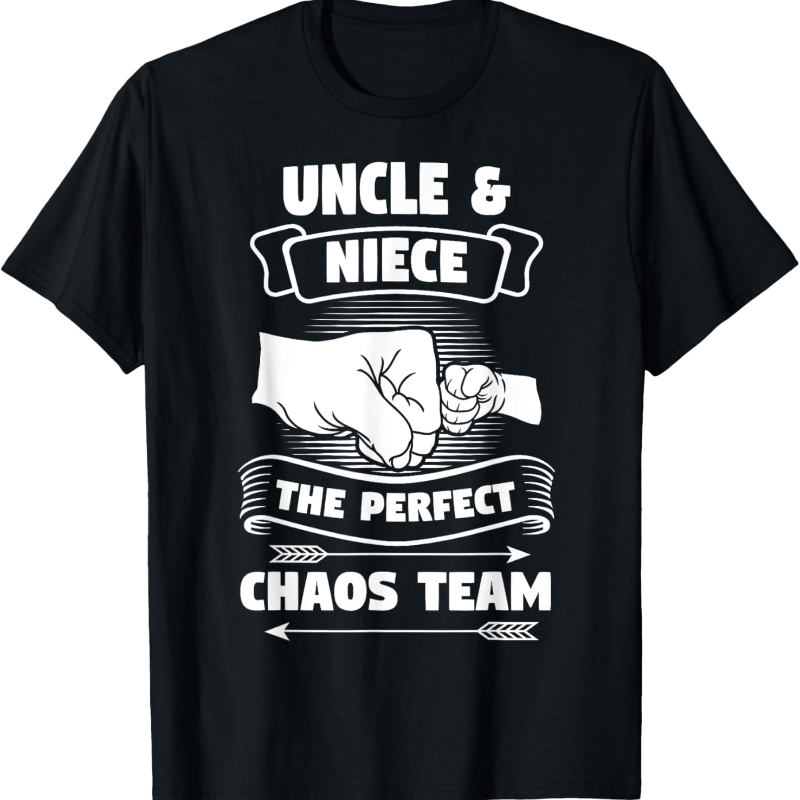 

Round Neck Tshirt| & Niece Perfect Team Graphic Tee - Casual T-shirt With White Design, Round Neck, Wear, Ideal , Tee Shirts