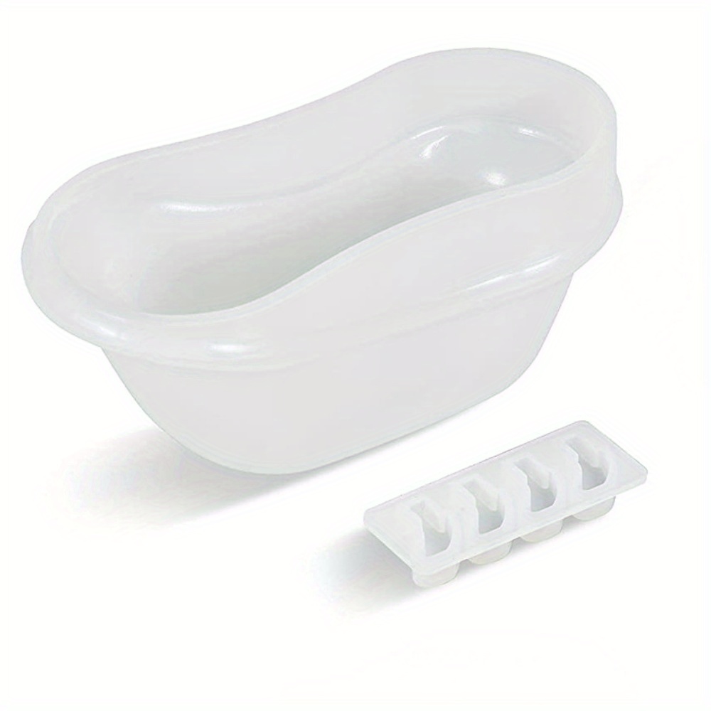 TEMU 2pcs/ Set Bathtub Resin Molds - Versatile Silicone Molds For Resin Casting, Jewelry, Candy, And Home Decorations - Casting Craft Kit For