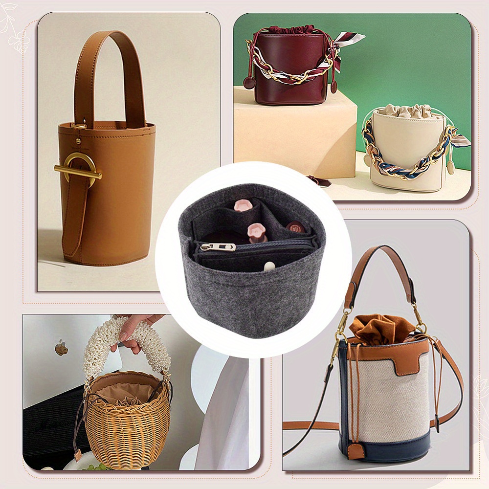 1set felt purse organizer insert handbag tote shaper Temu